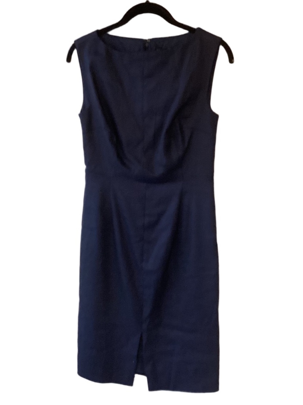 NEW Ann Taylor Sleeveless Sheath Dress Navy 2P Careerwear Linen Blend